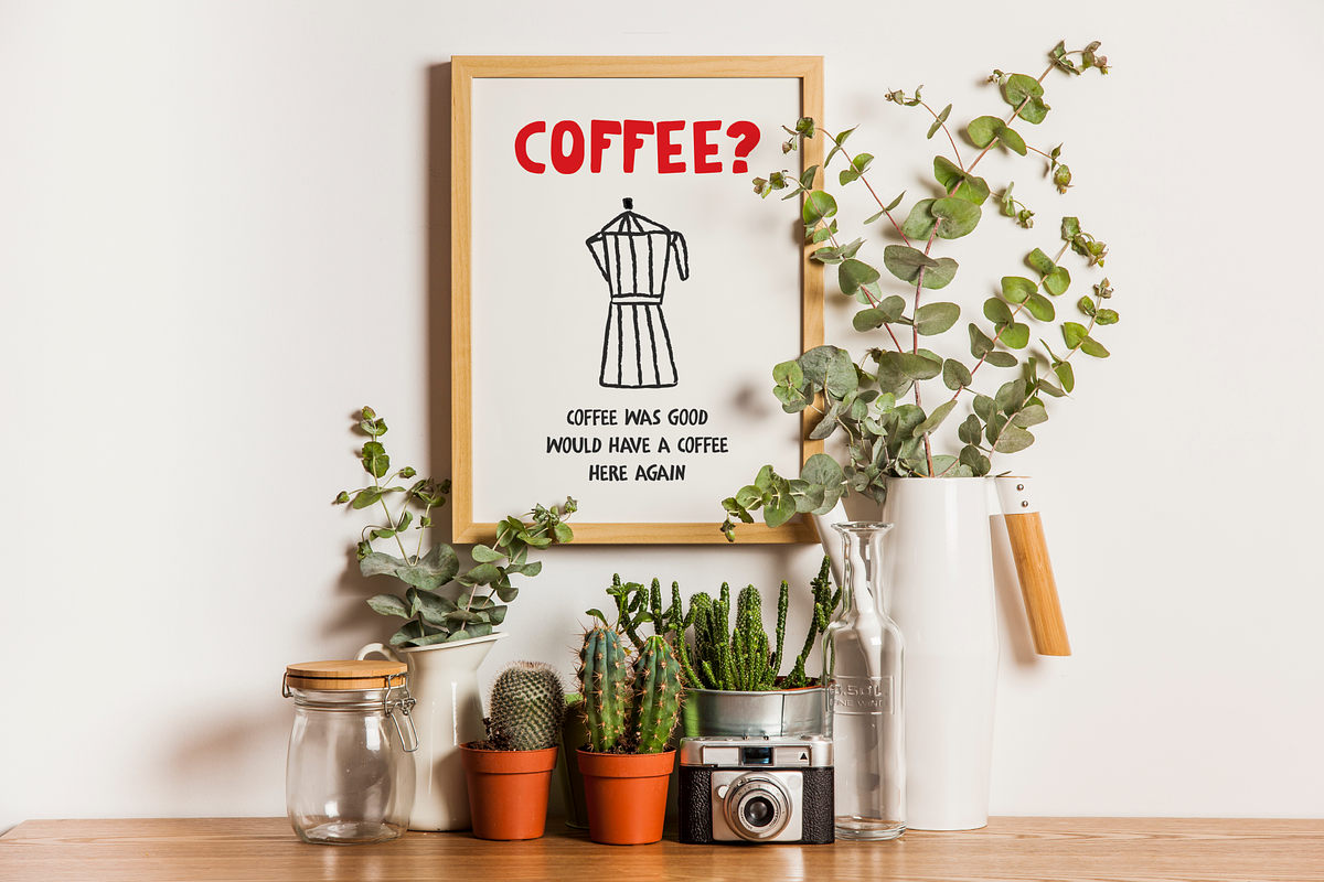Coffee Shop Poster Wall Art Prints, an Object Graphic by digitalsbydepi (Photo 3 of 7)