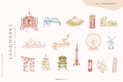 City Landmarks Destinations Abstract, a Decorative Illustration by Kaya Fonts (Thumbnail 9 of 17)
