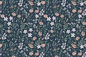 Wild flowers pattern, a Pattern Graphic by elyomys