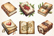 Watercolor Western Books Clipart, an Illustration by Dream Creation (Thumbnail 4 of 7)