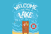 7 Lake Hand Lettering Signs, a Decorative Illustration by Paul Lesser (Thumbnail 3 of 8)