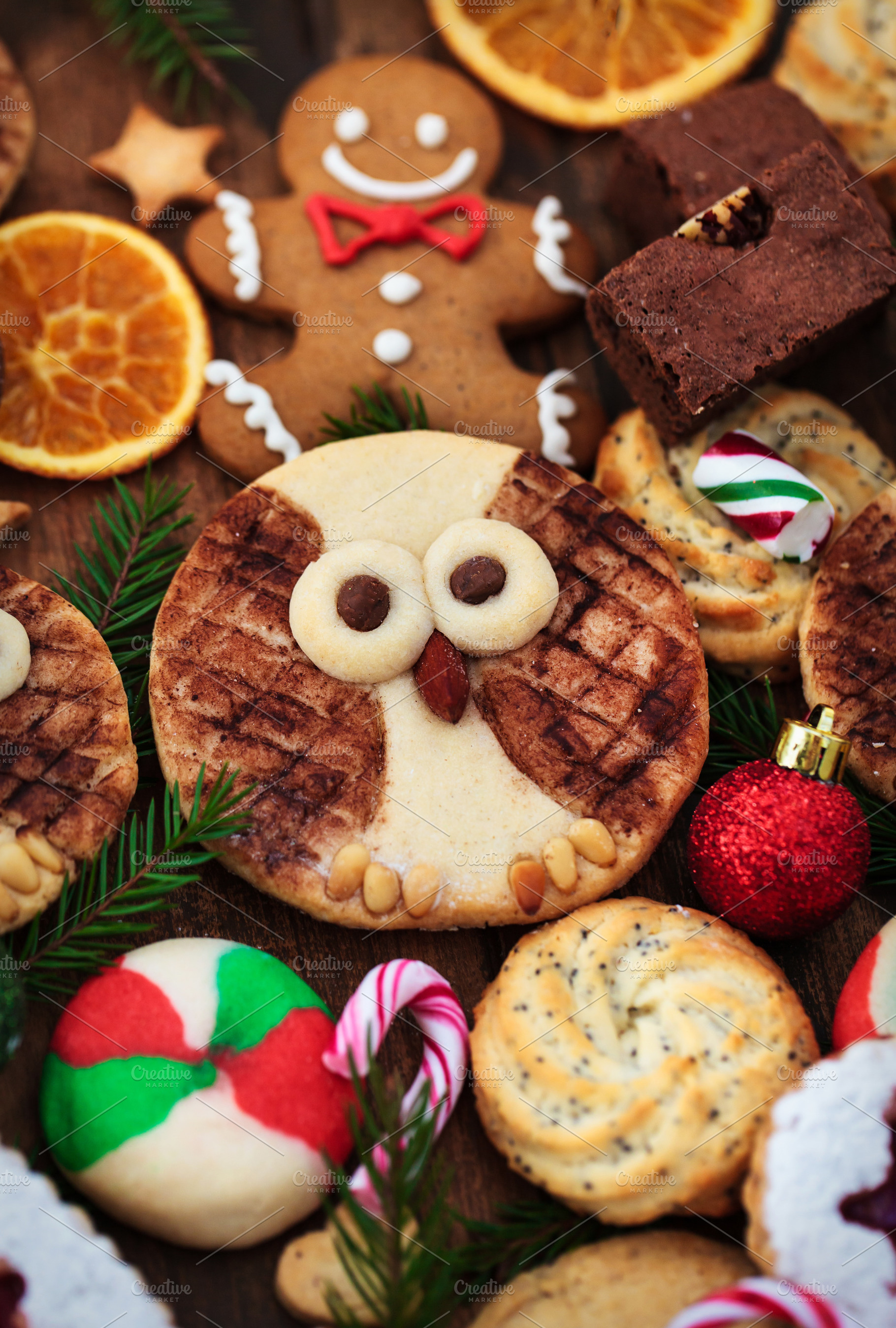 Sweet Christmas cookies Owls, a Food & Drink Photo by Kate S