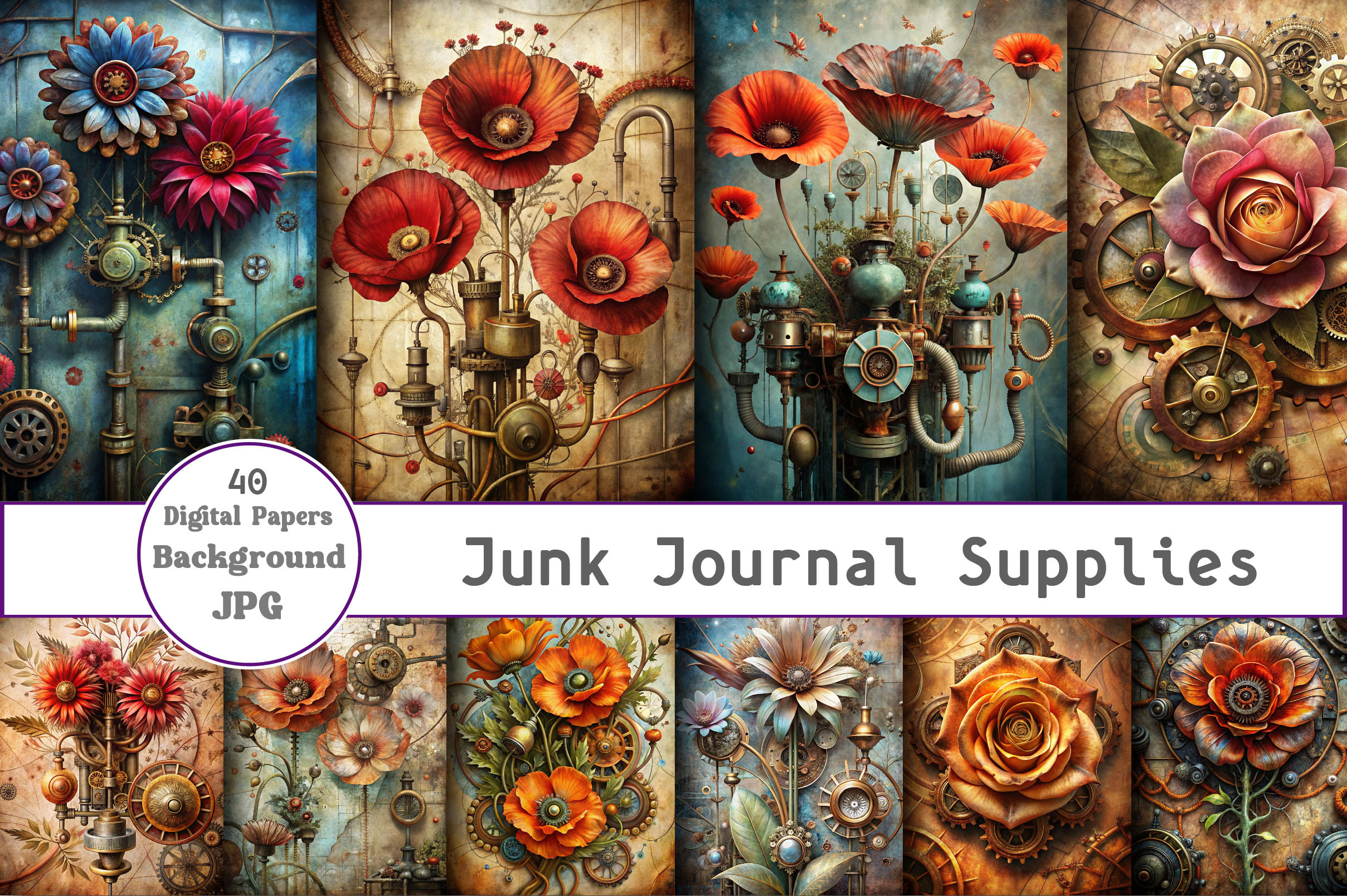 Junk Journal Supplies, a Background Graphic by Wow Magic
