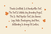 Thanks Gratitude - Thanksgiving Font, a Handwritten Font by QR Design Studio (Thumbnail 2 of 7)