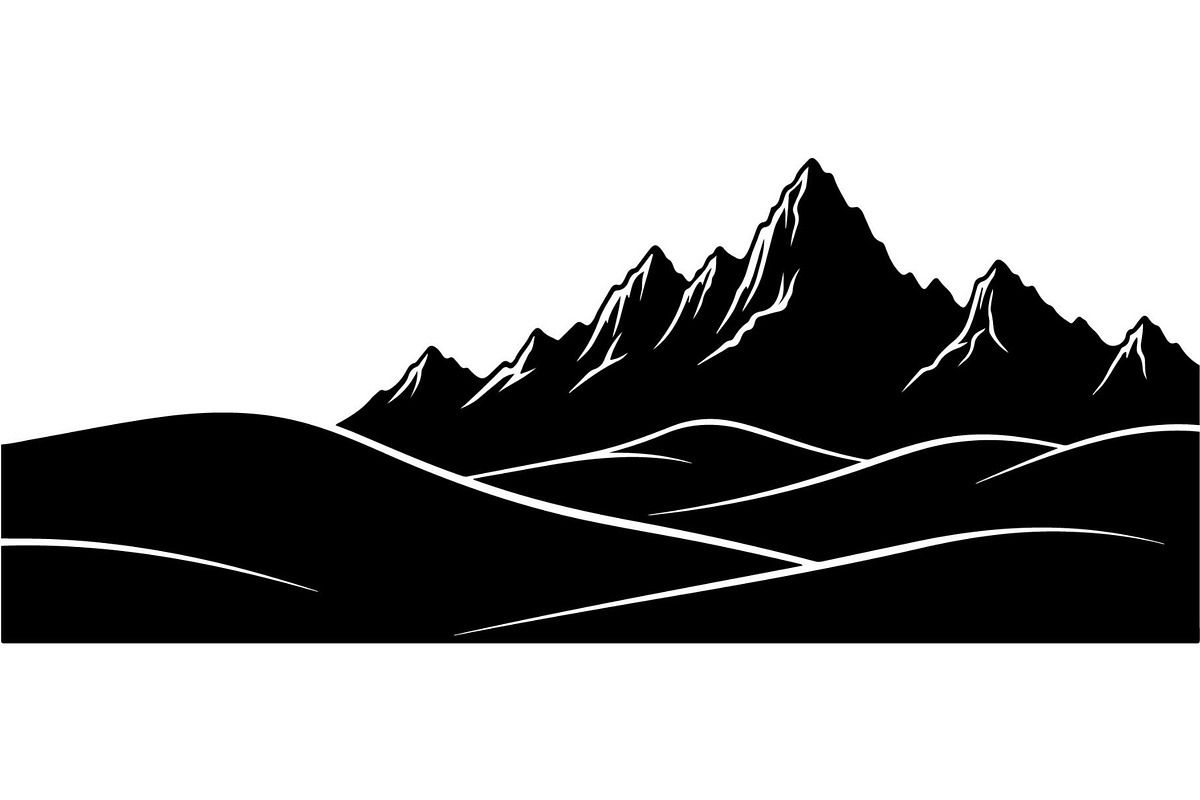Mountain Skyline Silhouette, an Object Graphic by Designer_Momina (Photo 5 of 20)