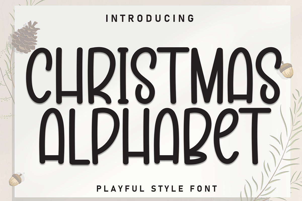 Christmas Alphabet | Script Font, a Script Font by Scratchones (Photo 1 of 8)