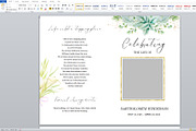 Greenery Funeral Program Canva, a Brochure Template by SmmrDesign (Thumbnail 4 of 6)
