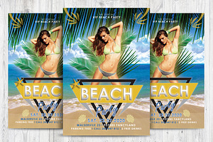PSD party flyer Beach