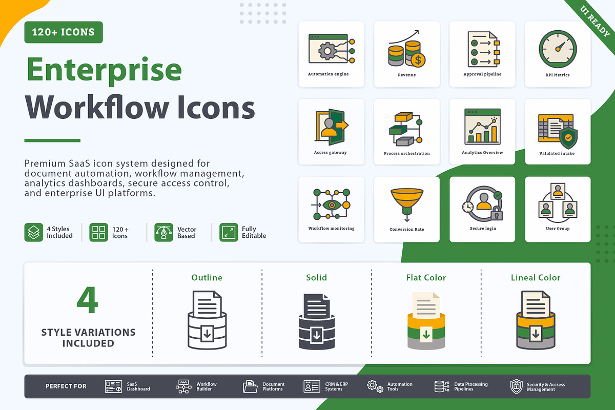 Enterprise Workflow Icons Pack, an Outline Icon by vexper (Photo 1 of 8)