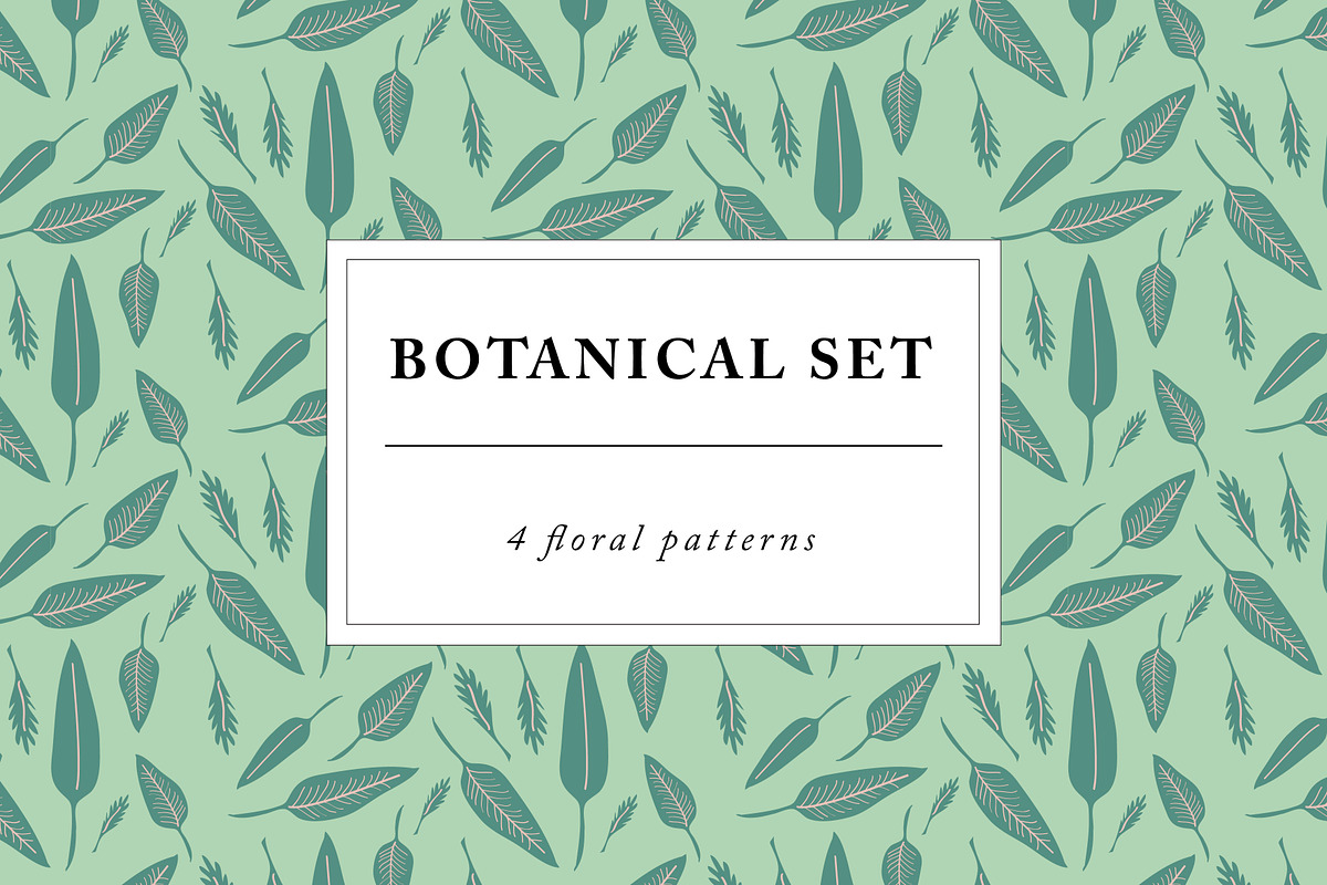 Botanical leaves patterns, a Pattern Graphic by Anis Illustration (Photo 4 of 4)