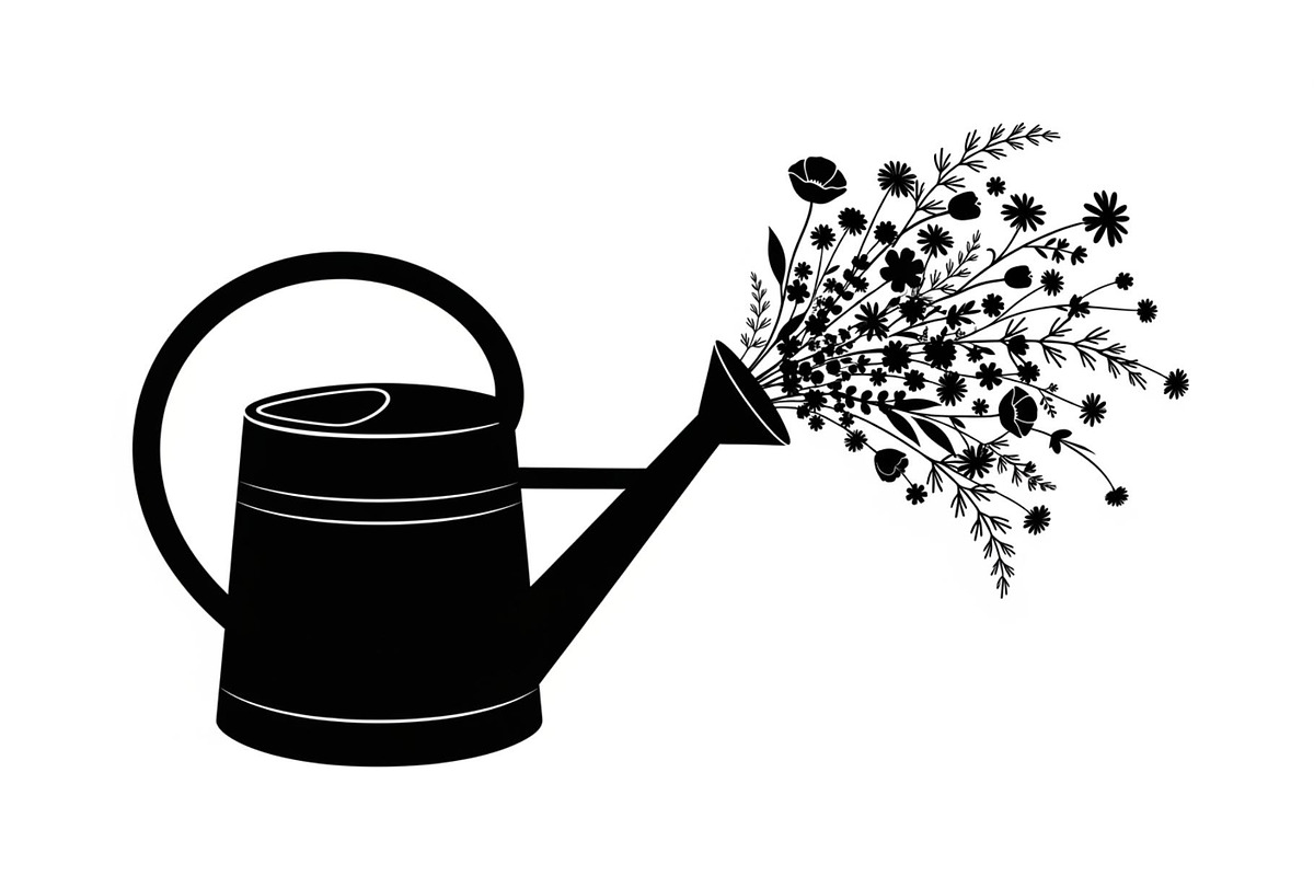 Floral Watering Can Design Bundle, an Illustration by Gaye Art (Photo 4 of 31)