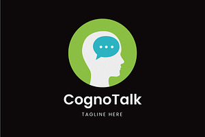 Mind and Speech Bubble Logo Design, a Branding & Logo Template by Walldecorated