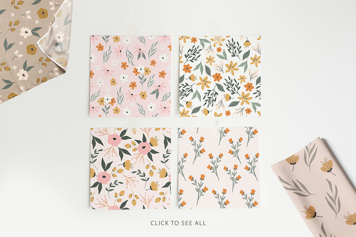 Abstract flowers and patterns., a Decorative Illustration by hanifa_design (Photo 3 of 6)
