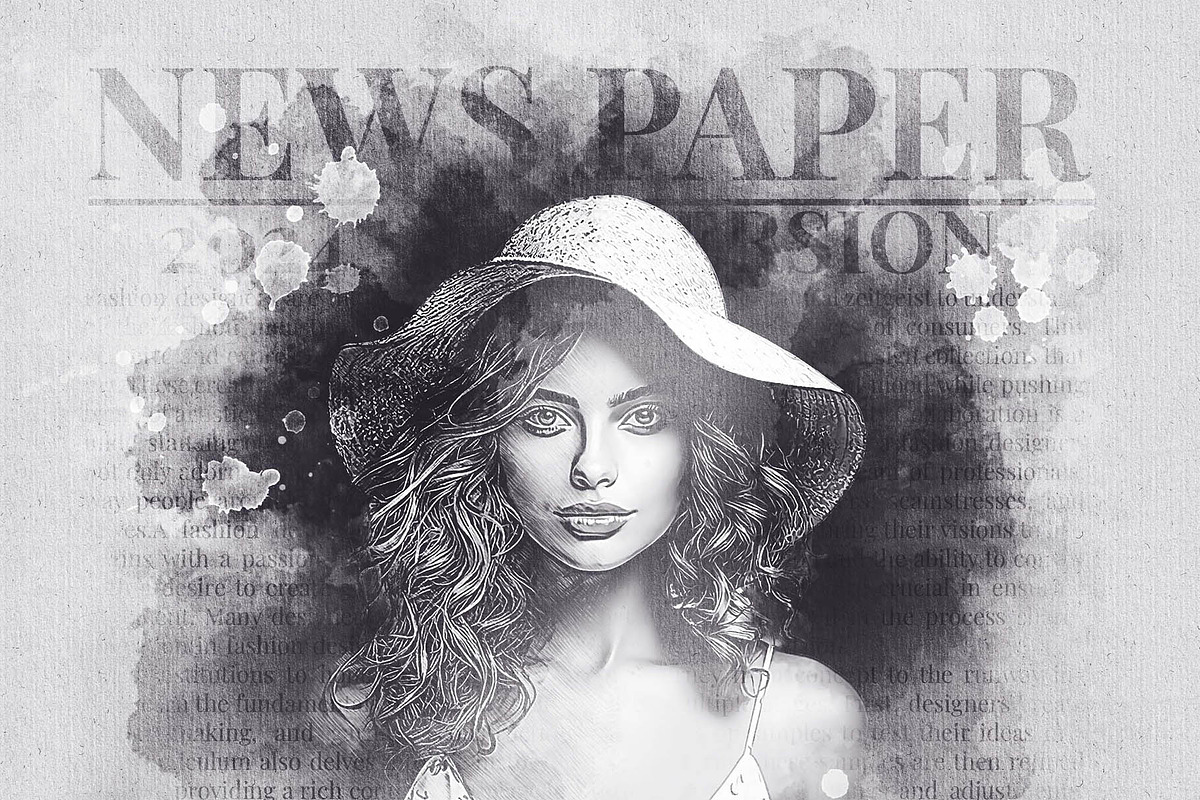 News Paper Mixed Media Art Effect, an Action Add-On by MRI STUDIO (Photo 25 of 43)
