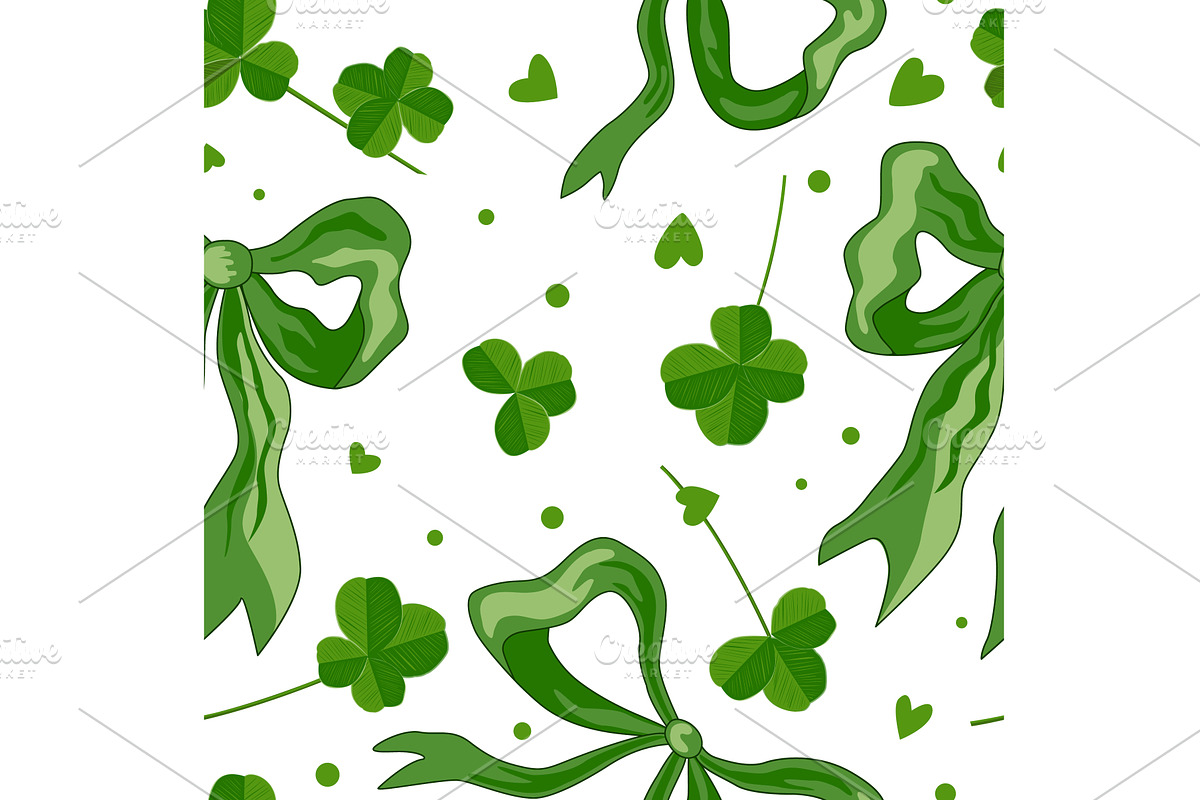 Cheerful seamless pattern of green, an Object Illustration by Toltemara