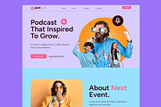 Podcast Music Landing Page, a Landing Page Template by ContestDesign (Thumbnail 2 of 6)