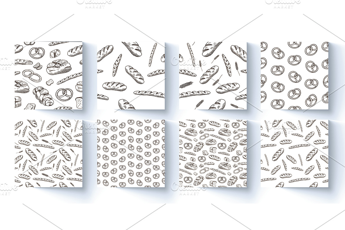 Bread. Sketches and patterns, an Object Graphic by Canatic (Photo 3 of 8)