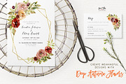 Deep Autumn Watercolor Flowers, an Illustration by Kim Thoa Designs (Thumbnail 2 of 10)
