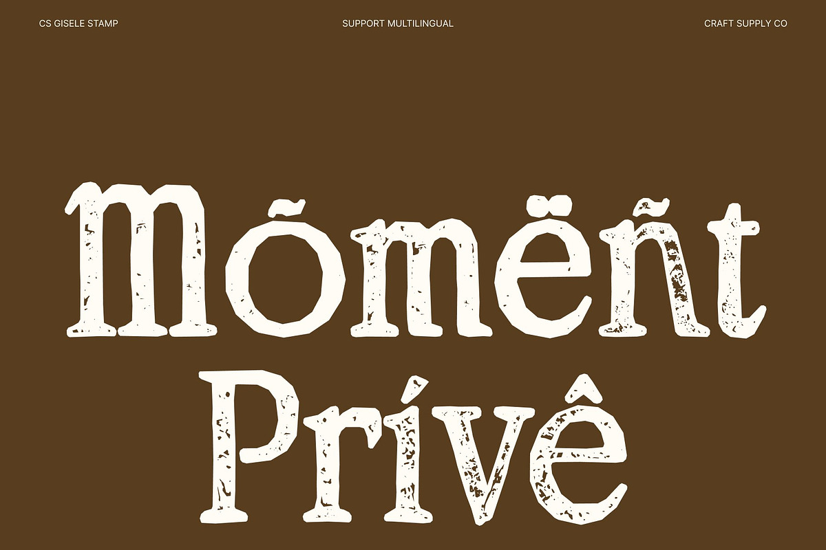 CS Gisele Stamp, a Serif Font by Craft Supply Co. (Photo 7 of 8)