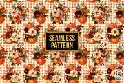 Grandmillennial Fall Flowers Pattern, a Pattern Graphic by Creative Store (Thumbnail 4 of 5)