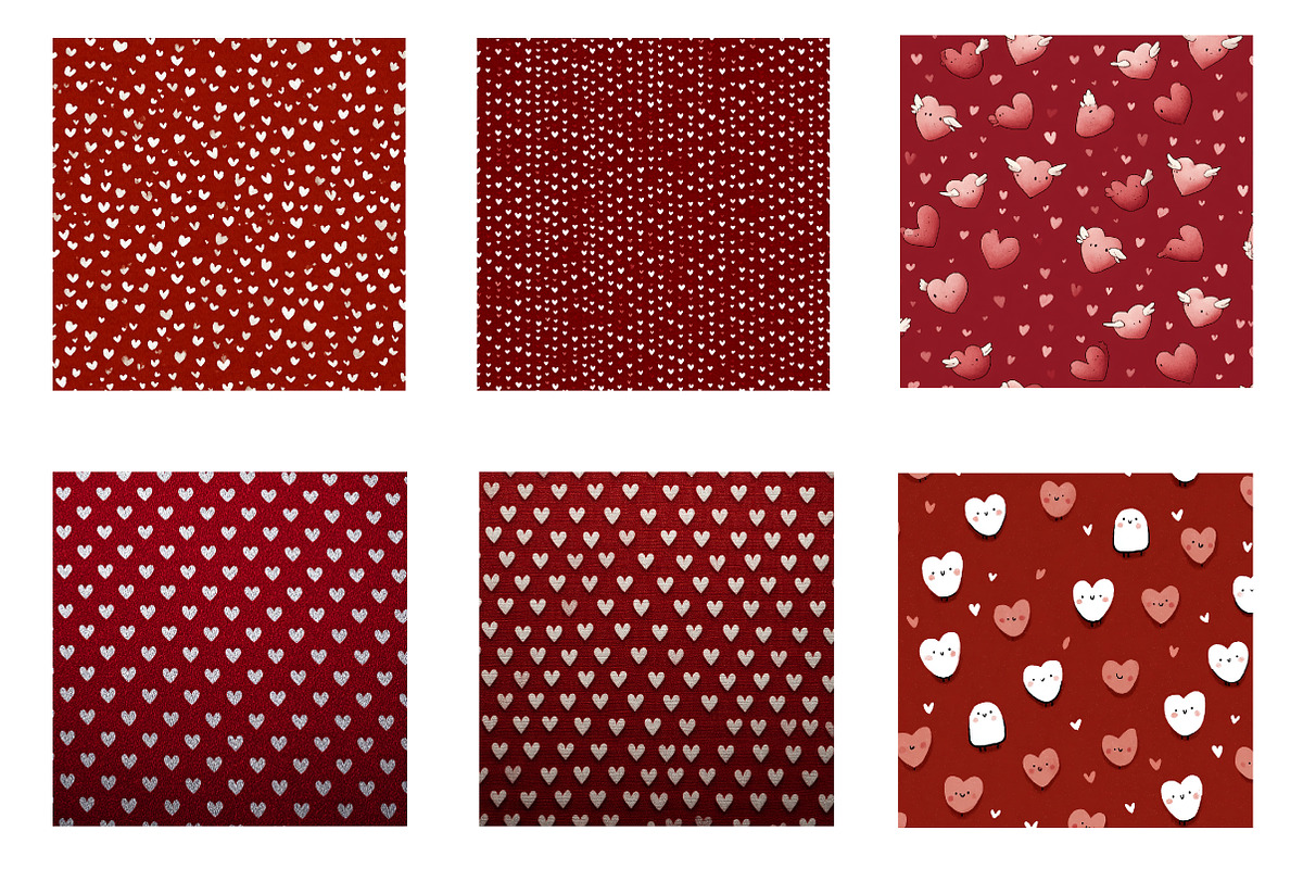valentine digital papers, an Illustration by CreationArt (Photo 3 of 5)