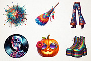Groovy Halloween Element Clipart, an Illustration by RobertsArt (Thumbnail 7 of 7)