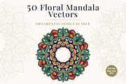 50 Floral Mandala Vectors Bundle, a Decorative Illustration by Papatongartist (Thumbnail 1 of 6)