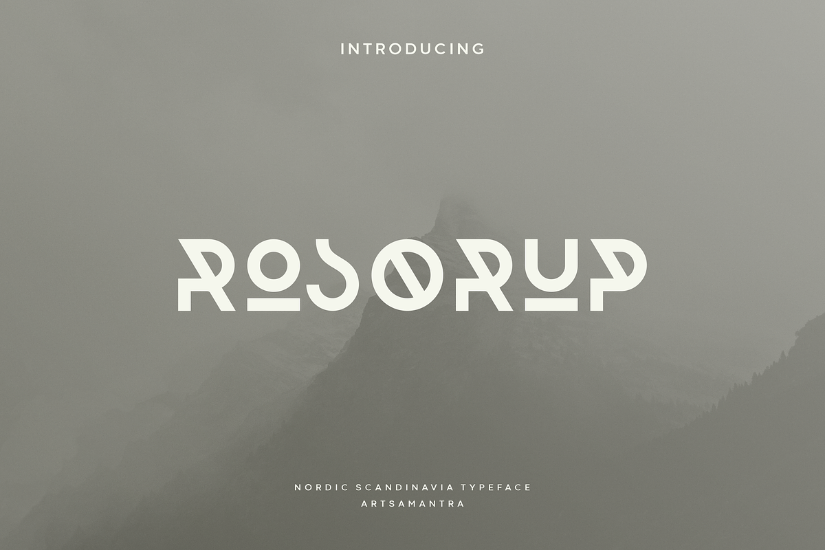 Rosorup - Nordic Typeface, a Slab Serif Font by garismantra (Photo 1 of 4)