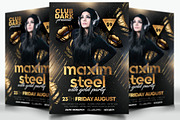A4 Guest Dj Flyer with Gold Party, a Flyer Template by darkmonarch (Thumbnail 1 of 3)