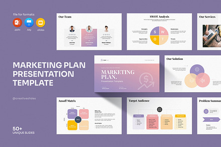 Marketing Plan PowerPoint Template, a Marketing Template by CreativeSlides