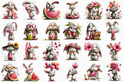 Whimsical Summer Bunny Clipart, an Illustration by Craft Nest (Thumbnail 6 of 12)