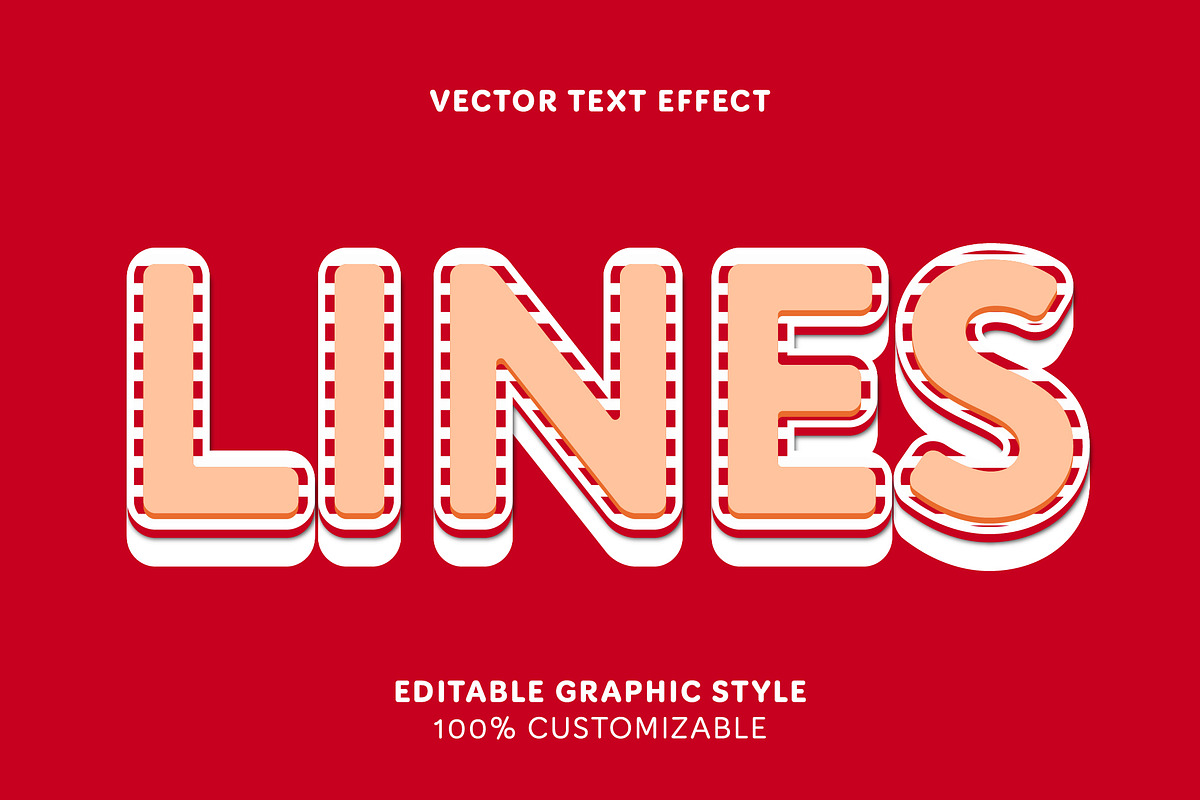 Striped Outline Text Effect