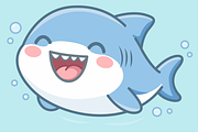 Cute Baby Shark Cartoon Character, an Animal Illustration by Artpon Illustration (Thumbnail 2 of 3)