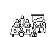 42 Tiny Business Startup Icon Set, an Outline Icon by adenpinkstore (Thumbnail 3 of 12)