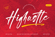 Highustle Modern Brush Font, a Script Font by stylishtype.co (Thumbnail 1 of 20)