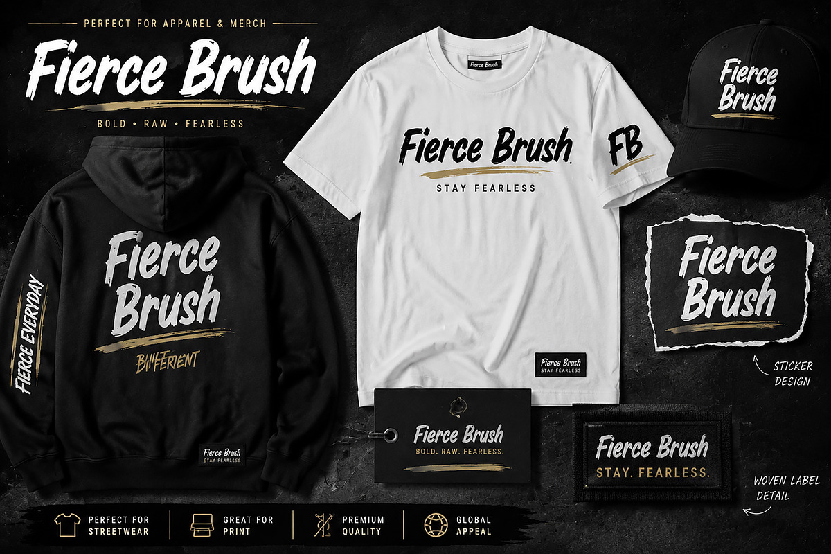 Fierce Brush, a Script Font by Wow Magic (Photo 2 of 4)