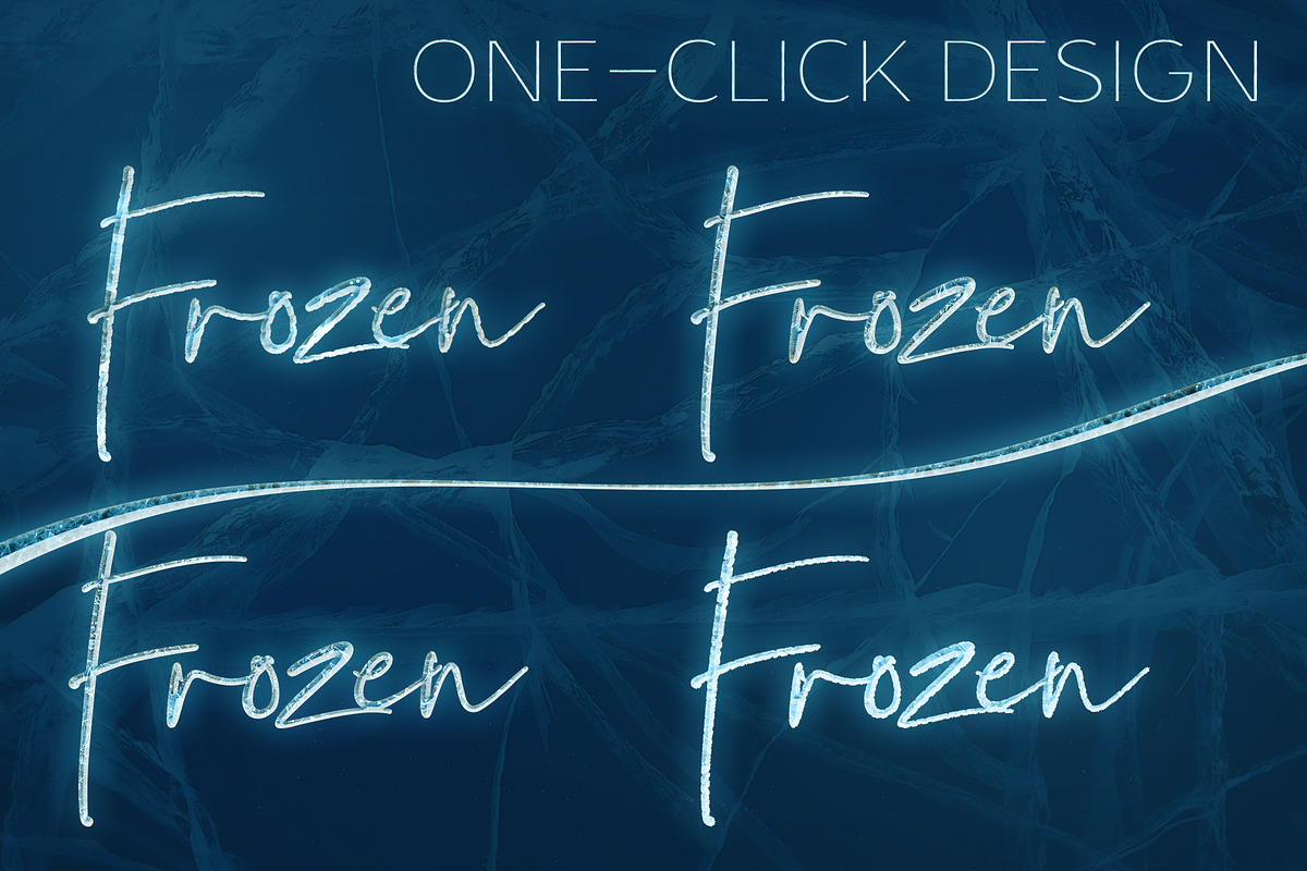 FROZEN Photoshop Effects + Action, a Layer Style Add-On by Alexiva (Photo 3 of 6)