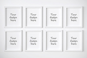 Set of 8 basic frame mockups