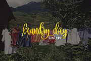 Laundry Day Font Duo, a Script Font by OnTheSpotStudio (Thumbnail 1 of 3)