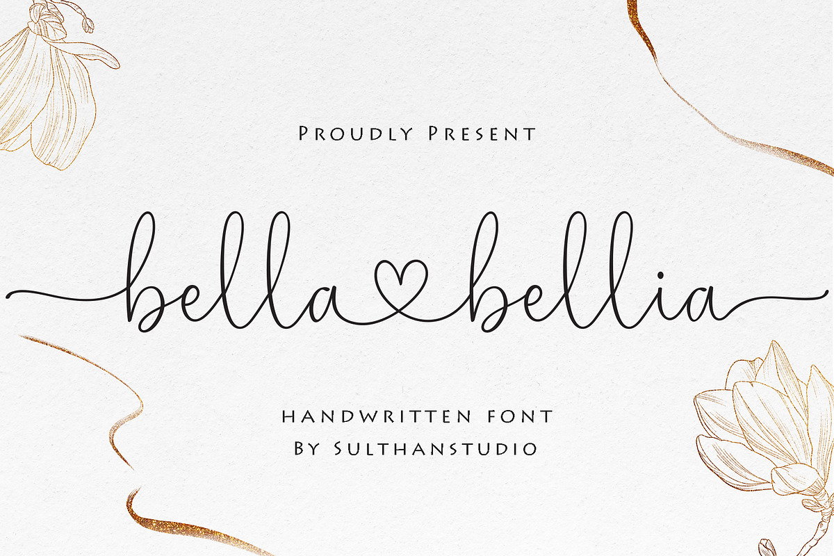 Bella bellia-Handwritten script Font, a Script Font by Sulthan Studio