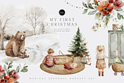 MY FIRST CHRISTMAS Watercolor Set, a Decorative Illustration by Muse Artist (Thumbnail 1 of 25)