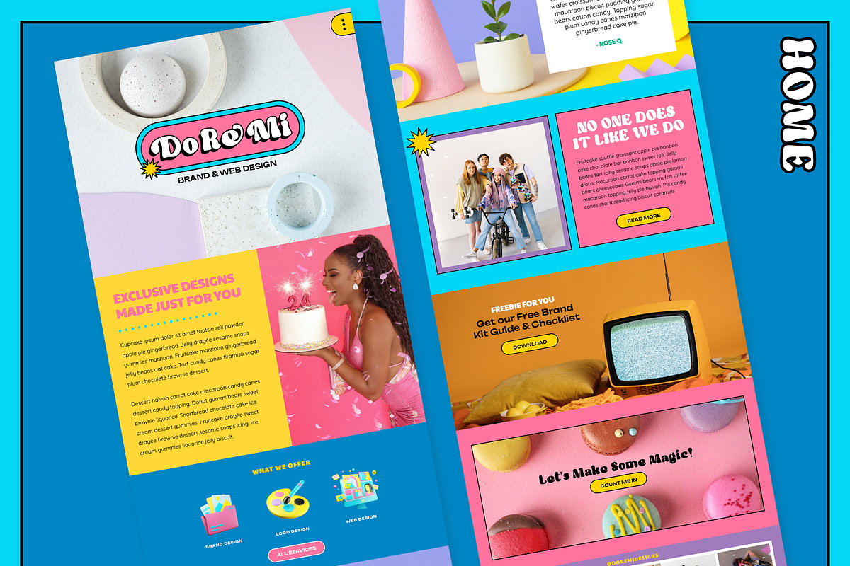 DoReMi Showit Website Template, a Websites & App Template by Flat Icons (Photo 7 of 10)