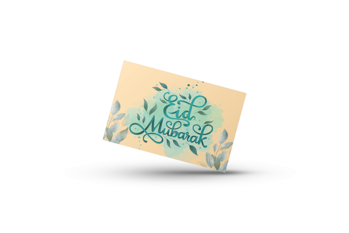 Printable Eid Mubarak Greeting Card, a Card Template by DesignTreasureID (Photo 6 of 8)