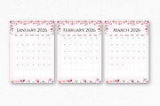 2026 Canva Flower Calendar Template, a Card Template by Snapybiz (Thumbnail 4 of 10)