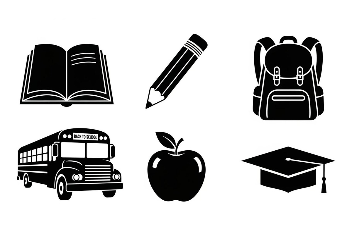Back To School Silhouette Bundle, an Illustration by Designer_Momina (Photo 31 of 51)