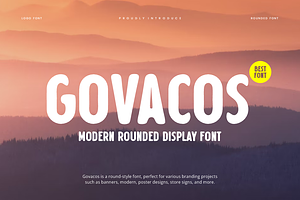 Govacos - Round Font, a Sans Serif Font by Iqsiart Studio