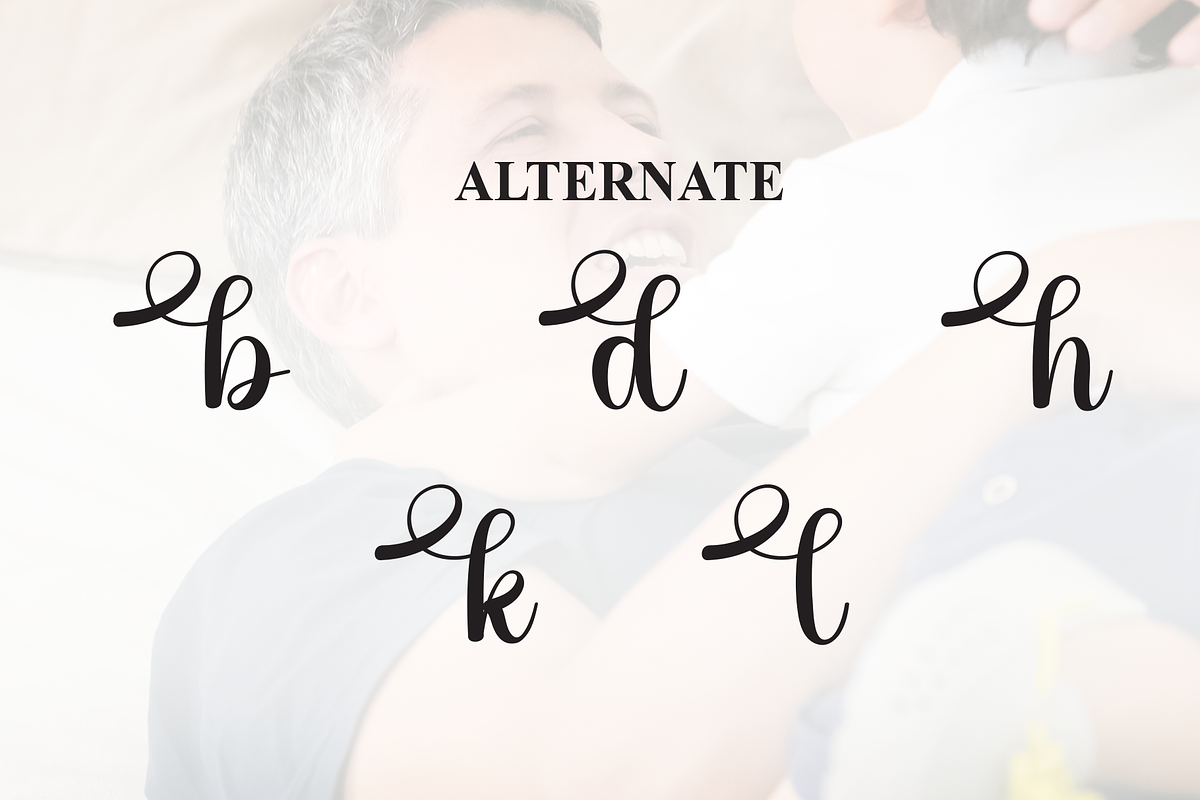 Daddy | Script Font, a Handwritten Font by Scratchones (Photo 8 of 9)