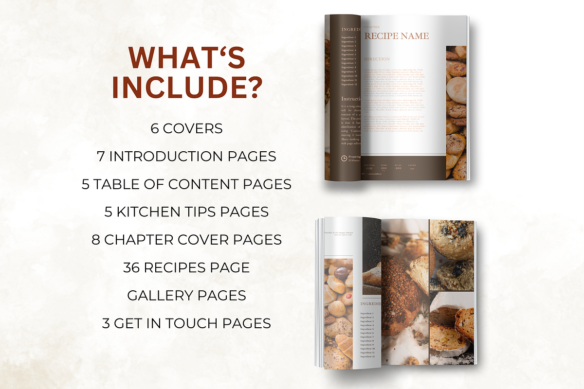 Aesthetic Cookbook Canva Template, a Magazine Template by Digital By Nikoleta (Photo 4 of 9)
