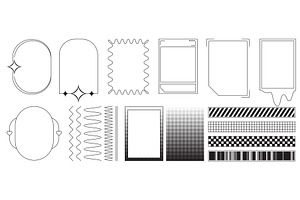 Y2k Style Line Frame And Border For