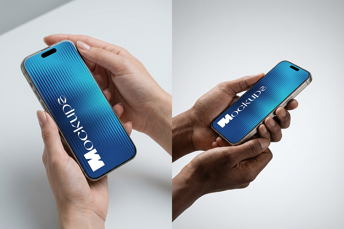 iPhone 17 Pro Mockups, an iPhone Mockup by areadesain (Photo 3 of 3)